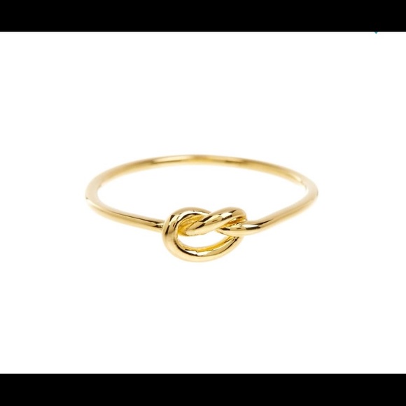 “Sterling Forever” Gold Love Knot Ring Sz. 7 - Picture 2 of 4